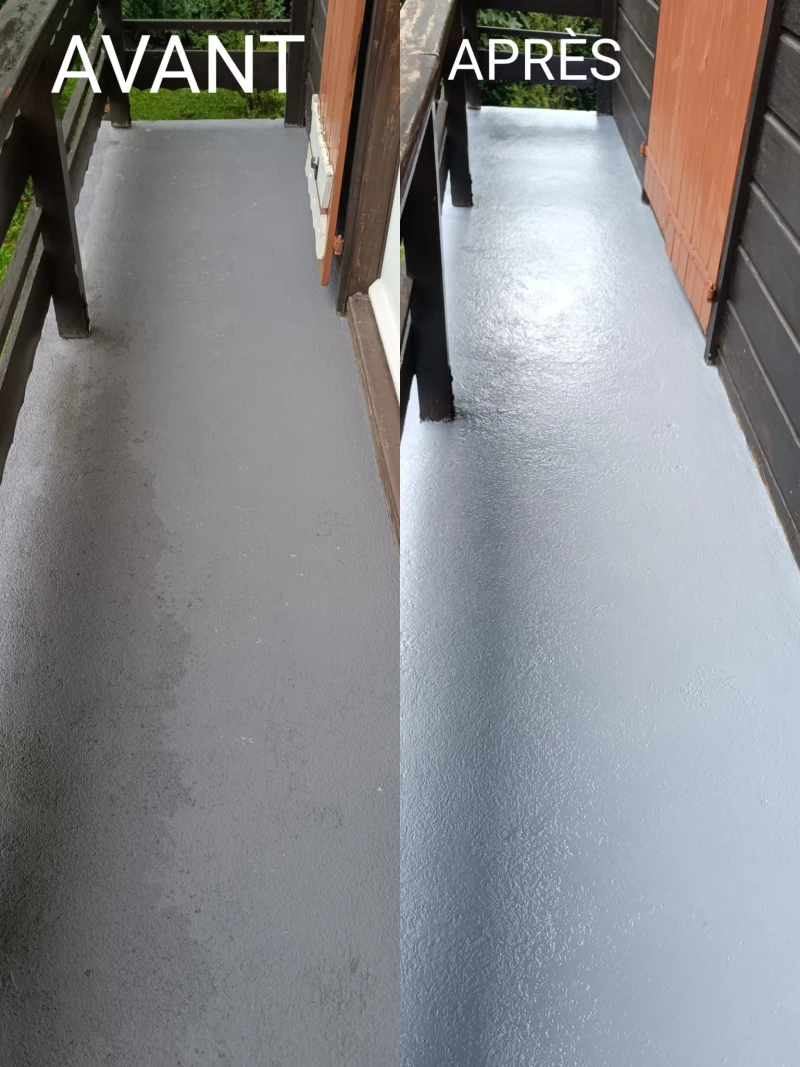 Rénovation d'une terrasse de balcon aux Contamines-Montjoie