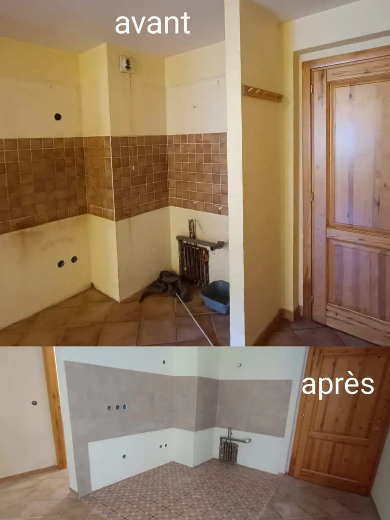 Rénovation d'un appartement avec peinture et pose de carrelage