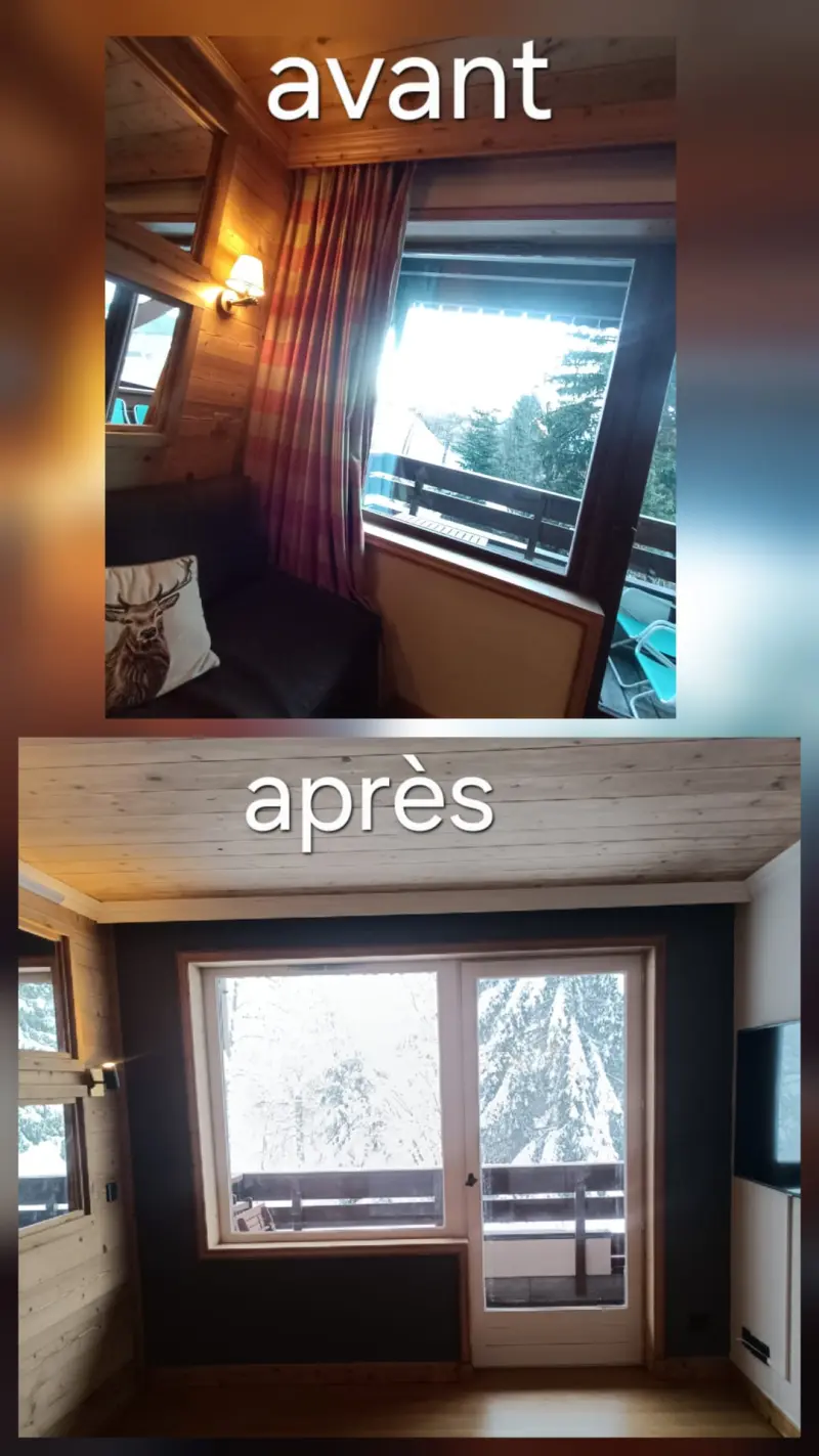 Rénovation intérieure d'un appartement avec peinture et boiseries