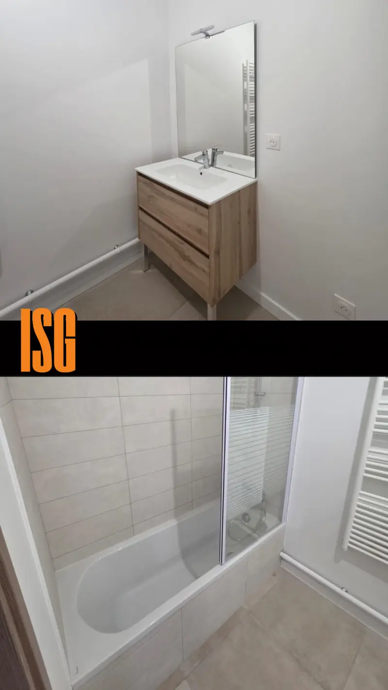 Avant après rénovation complète d'une salle de bains